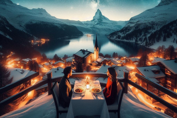Como surpreender quem você ama com um jantar nas alturas em Zermatt após o passeio de trem
