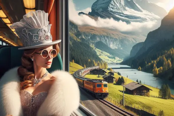 A história da princesa que viajou disfarçada a bordo de um trem panorâmico nos Alpes Suíços
