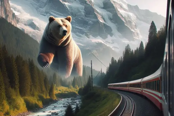Como uma lenda sobre ursos gigantes deu nome a uma montanha visível do vagão