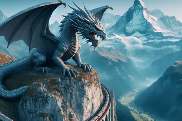 O dragão do Monte Pilatus e a sua ligação com a ferrovia mais íngreme do mundo   